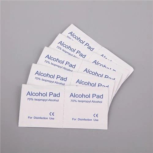 Vienkartinės alkoholio pagalvėlės Sterilizuotos medvilnės tabletės Sterilizavimas Dezinfekavimo alkoholio pagalvėlės