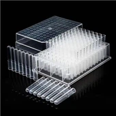 Naujo produkto didmeninė prekyba 1,2 ml plastiko, kuriame nėra silikono lakšto apvaliu dugnu bandymo kultūros mėginio mėgintuvėlis su mėlyna kepure